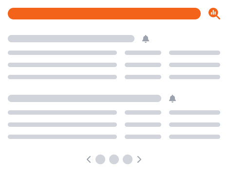 Interface der Beobachtungsliste mit automatisierten Benachrichtigungen für Unternehmen